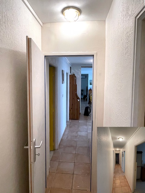 avant apres installation porte d'entre