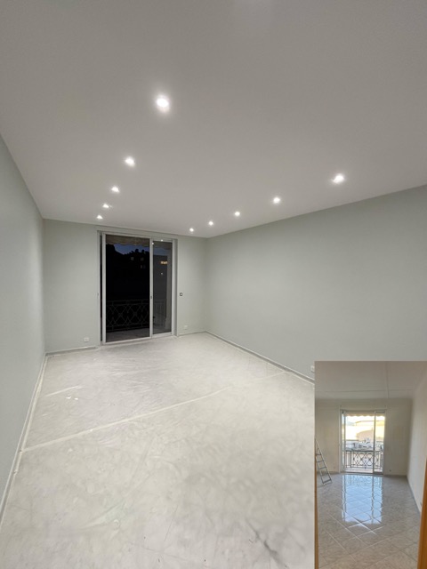 avant apres mur et plafond led