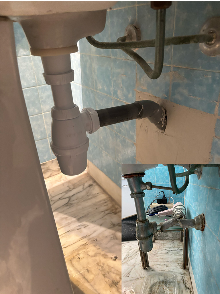 travaux plomberie tuyauterie salle de bain