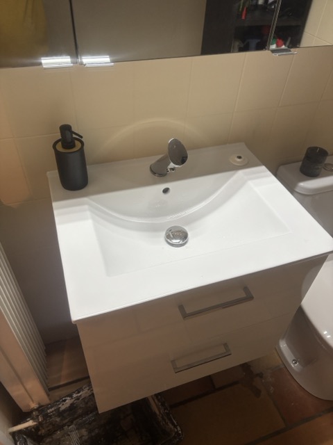 installation de lavabo